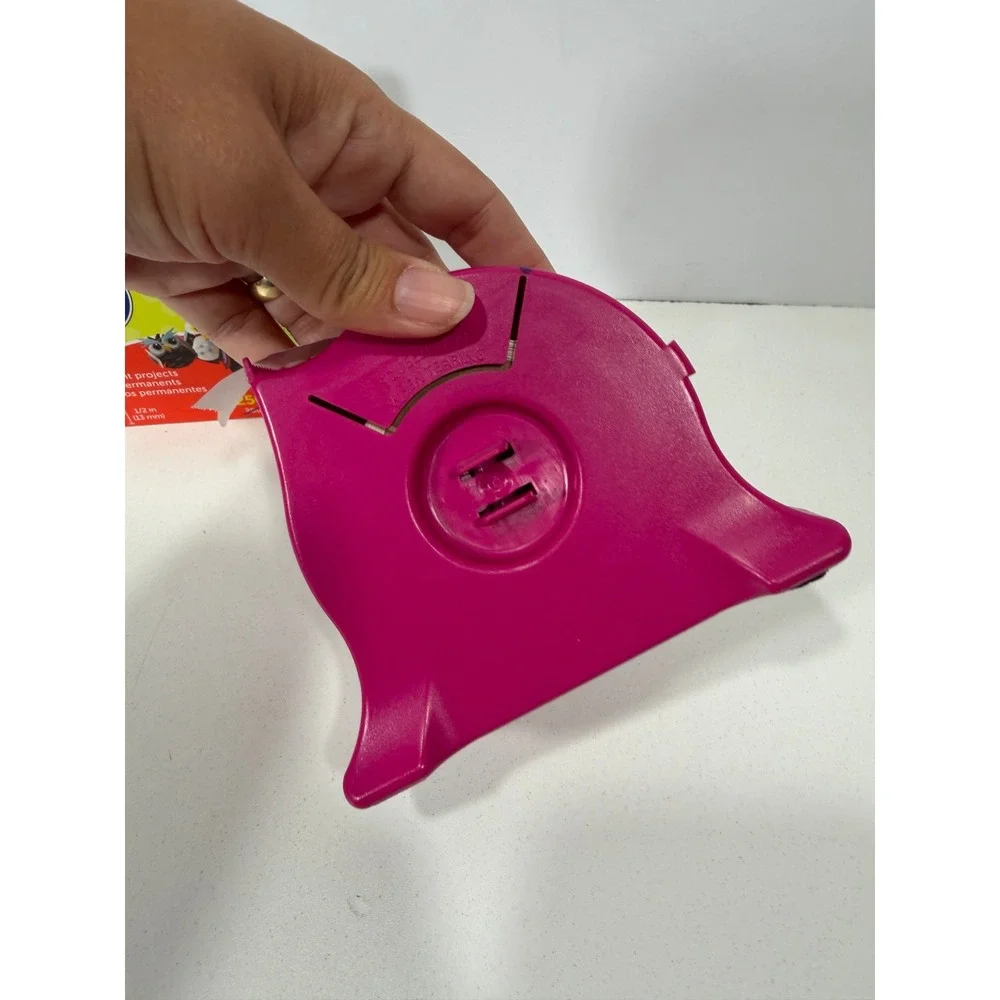 Glue Dots Craft Dots 0.5in Permanent Adhesive 250 Count with Pink Dispenser